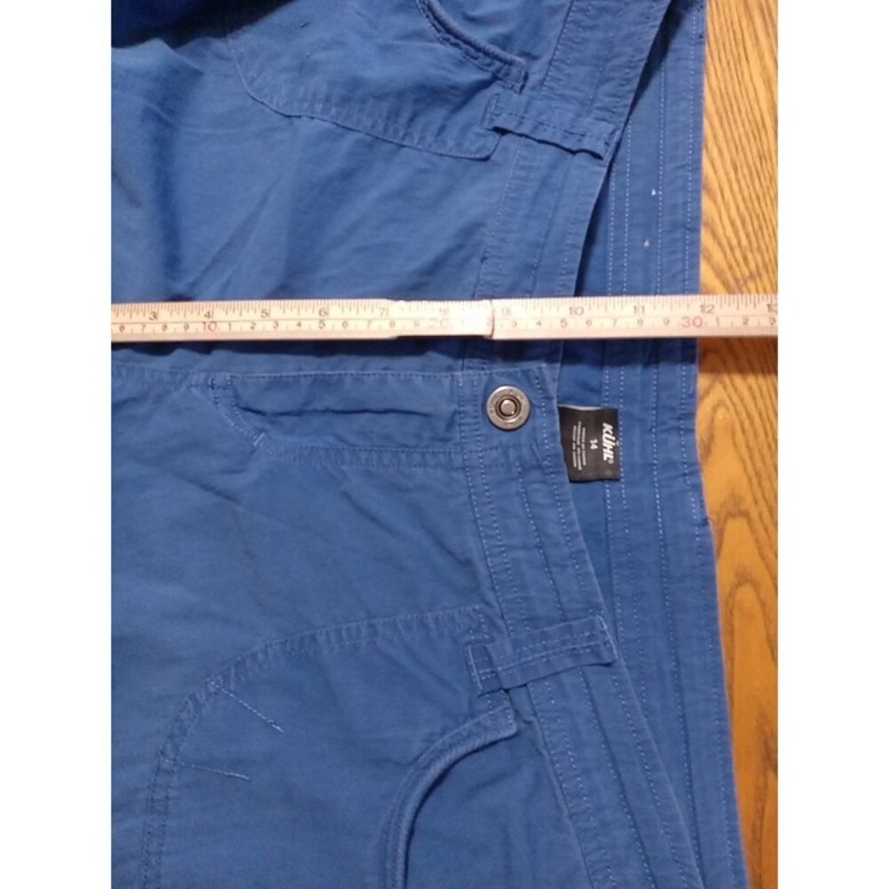 KUHL SHORTS Mens 14 BLUE  Cargo ?  Preowned  Summer Spring Vacation Casual Used - Picture 6 of 10